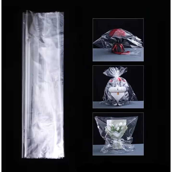 20pcs-Pack) Transparent Floral Dust Bags / Bouquet Protection Sleeves Dustproof & Waterproof