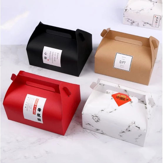 Pastry Kraft Paper Case Cake Cookie Food Pack Cake Picnic Box