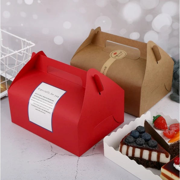 Pastry Kraft Paper Case Cake Cookie Food Pack Cake Picnic Box