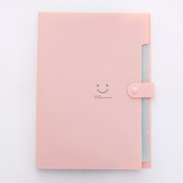 5-Pocket Plastic Expanding File Folders Fine A4-Paper Expanding File Folder