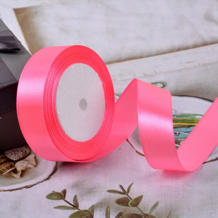 (25 yards/roll) 2cm Satin Ribbon Wholesale Gift Packing Christmas decoration Ribbons roll fabric