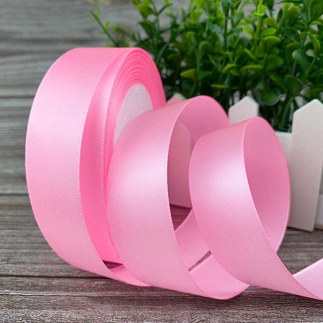(25 yards/roll) 2.5cm Satin Ribbon Wholesale Gift Packing Christmas decoration Ribbons roll fabric