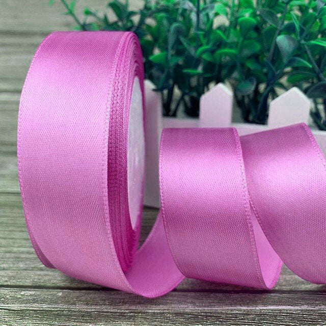 (25 yards/roll) 2.5cm Satin Ribbon Wholesale Gift Packing Christmas decoration Ribbons roll fabric