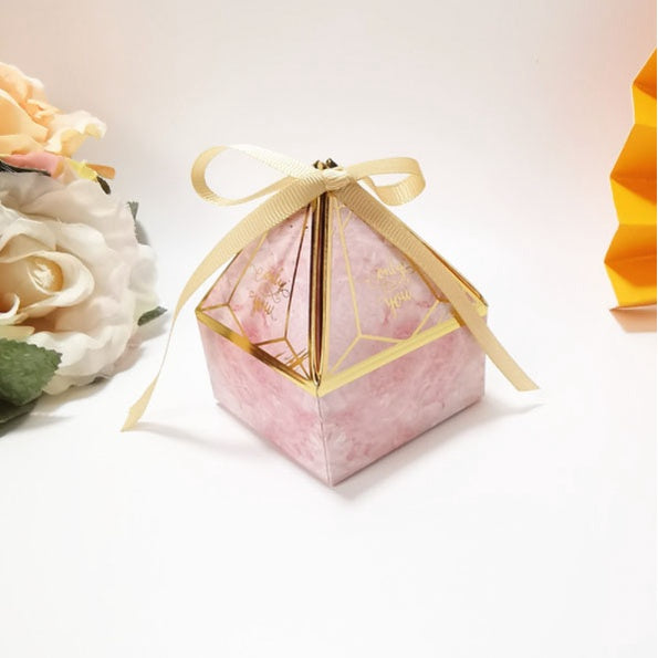 New Gem Tower Bronzing Candy Big Box Cardboard Box Wedding Card Box Gift Box