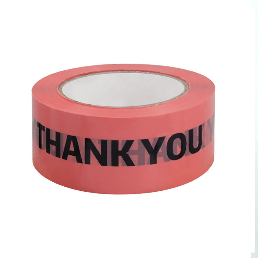 Cute Black and Pink Print Thank You Packaging Tape Sealing Packaging