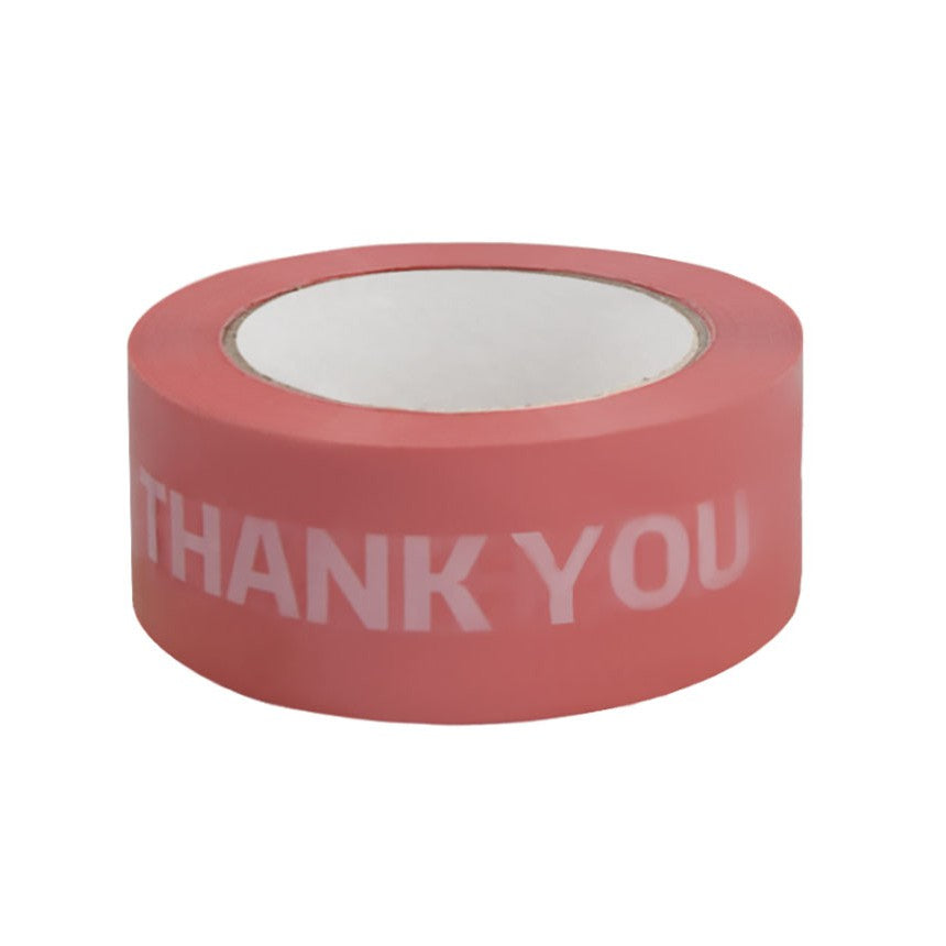 Cute Black and Pink Print Thank You Packaging Tape Sealing Packaging
