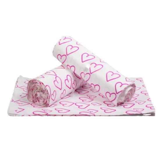 (100pcs) HEART PRINT Courier Pouch/ Poly mailer pouch/ Self Adhesive Mailer Pouch Plastic Packaging