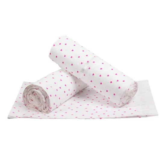 (100pcs) HEART PRINT Courier Pouch/ Poly mailer pouch/ Self Adhesive Mailer Pouch Plastic Packaging