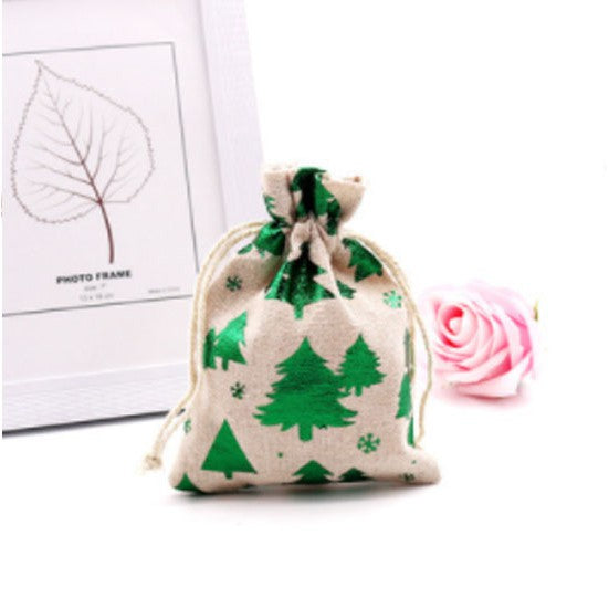 Christmas Drawstring Gift Bags Burlap, Gift Pouch Goody Bags for Candy Wrapper Gift