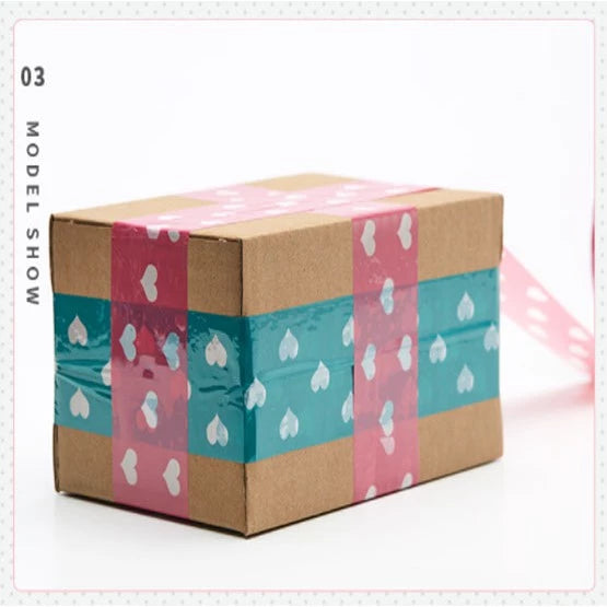 Cute Printed Tape BLUE | PINK | Thankyou Tape | Packaging Gift Wrapping Tape