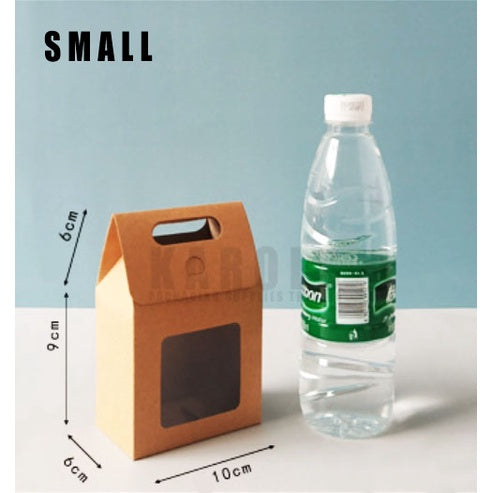 Flip Window Punch Hole Bag/Thick Quality Kraft Brown/Black Paper Bag w/ window