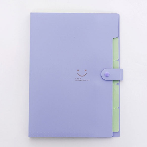 5-Pocket Plastic Expanding File Folders Fine A4-Paper Expanding File Folder