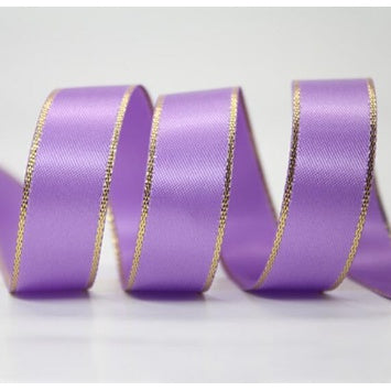 25 Yards/ 2cm High Quality Gold Edge Satin Ribbons Gift Christmas Decoration Packaging
