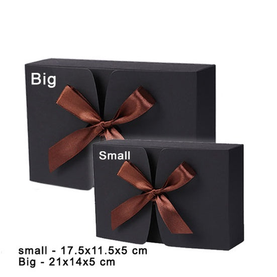 Foldable Gifts Packaging Box Kraft Carton Gift Box Kraft/Black Packaging Box