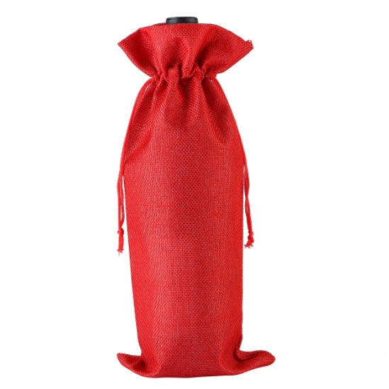1pc Wine Jute Bag Jute Burlap organizer/bag for wine, bottles, water bottle/tumbler