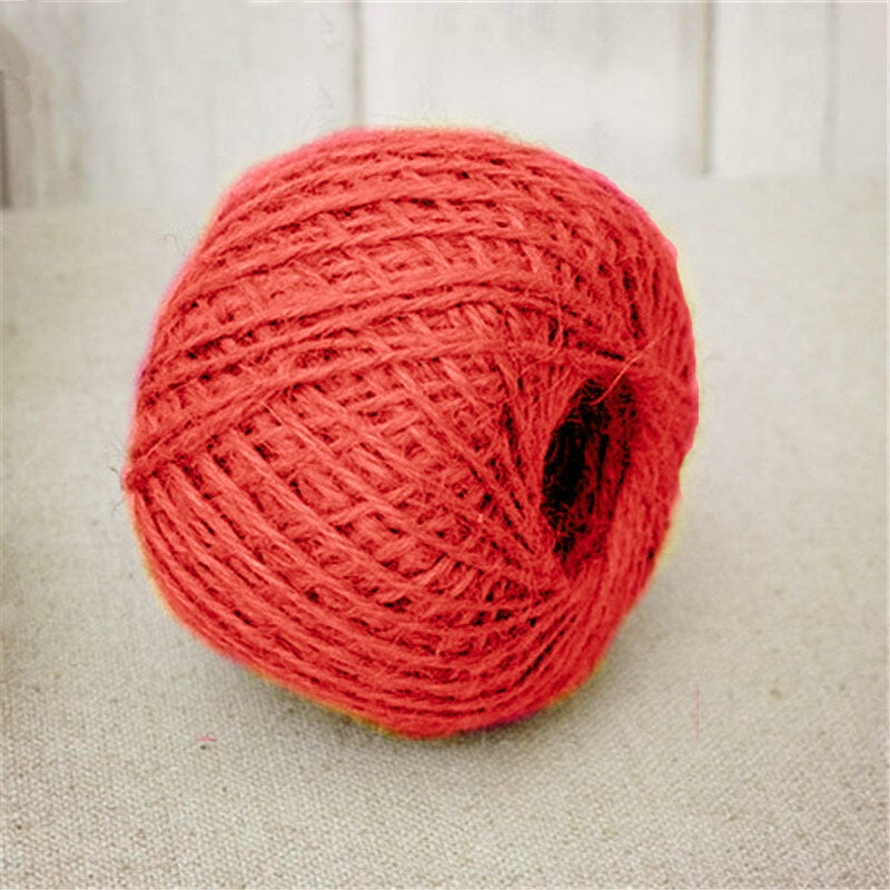 (10 | 30 | 100 meter) Natural Textured Hessian Jute Twine String/Paper Twine/Colored Paper Twine