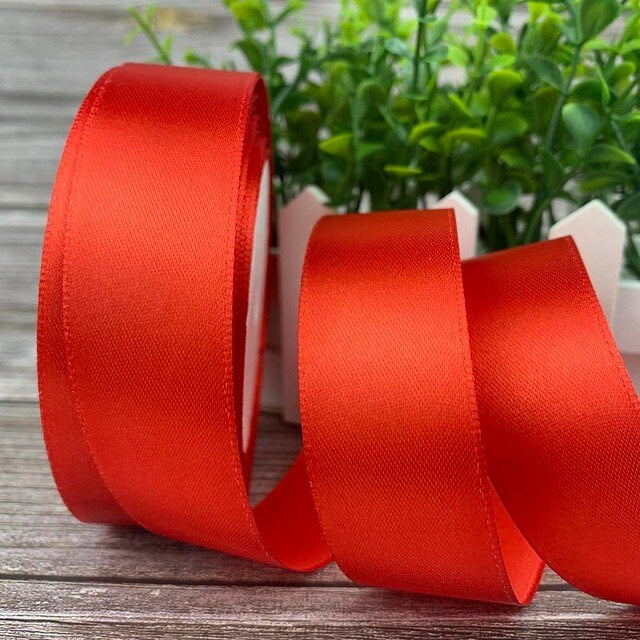 (25 yards/roll) 2.5cm Satin Ribbon Wholesale Gift Packing Christmas decoration Ribbons roll fabric