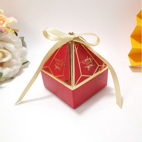 New Gem Tower Bronzing Candy Big Box Cardboard Box Wedding Card Box Gift Box