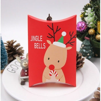 (5pcs) Gifts Kraft Gift Bag Party Supplies Pillow Shape Box Paper Christmas Candy Box