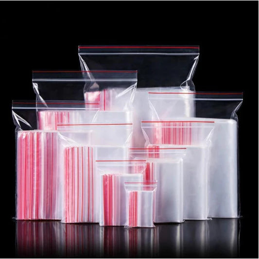 100pcs SMALL Resealable Bags Clear Food Storage Package Re-Closable Vacuum Storage Bag