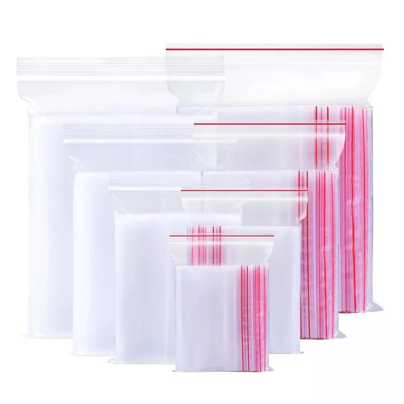 100pcs SMALL Resealable Bags Clear Food Storage Package Re-Closable Vacuum Storage Bag