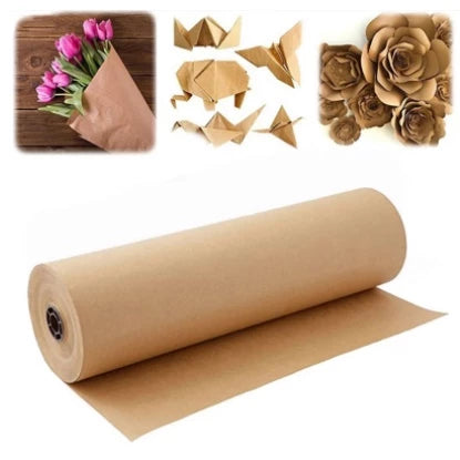 30m/roll BROWN, BLACK kraft paper roll crafts gift packaging small package decorative paper