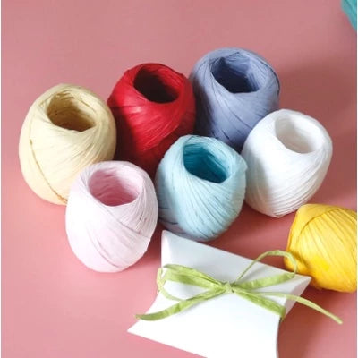 1 Roll 20 Meters Raffia Ribbon Paper Rope Palm Packaging Rope Decorations
