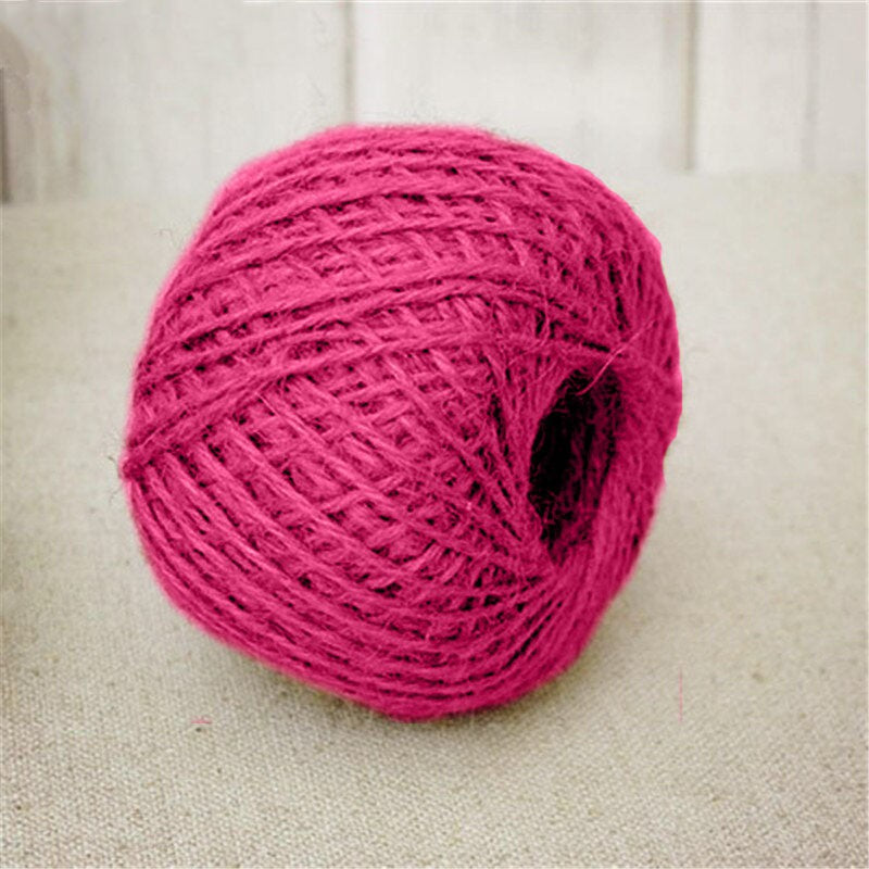 (10 | 30 | 100 meter) Natural Textured Hessian Jute Twine String/Paper Twine/Colored Paper Twine