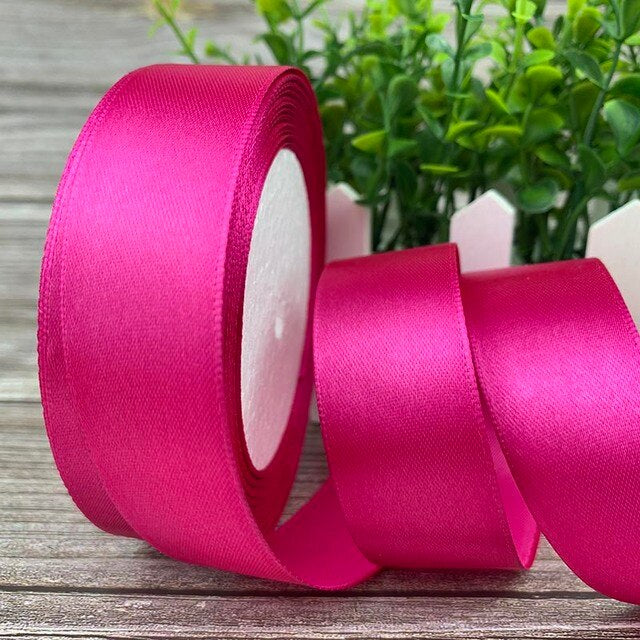 (25 yards/roll) 2.5cm Satin Ribbon Wholesale Gift Packing Christmas decoration Ribbons roll fabric