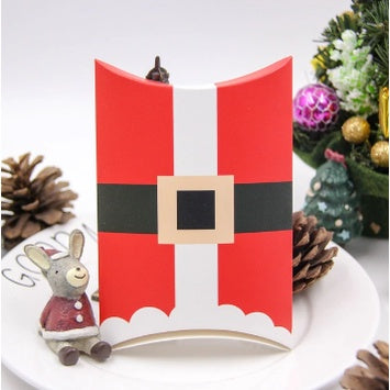 (5pcs) Gifts Kraft Gift Bag Party Supplies Pillow Shape Box Paper Christmas Candy Box
