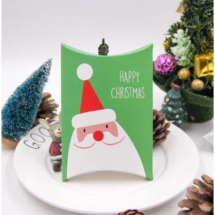 (5pcs) Gifts Kraft Gift Bag Party Supplies Pillow Shape Box Paper Christmas Candy Box