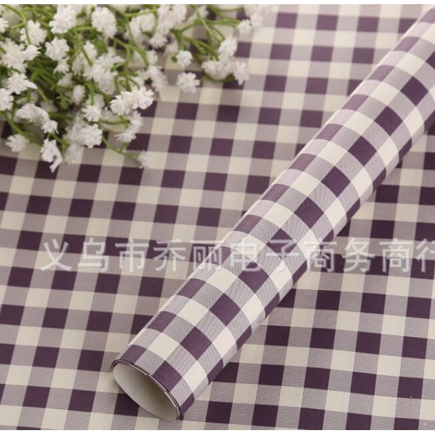 (5pcs) Checkered gift wrapping paper retro nostalgic elegant size birthday Wrapping paper