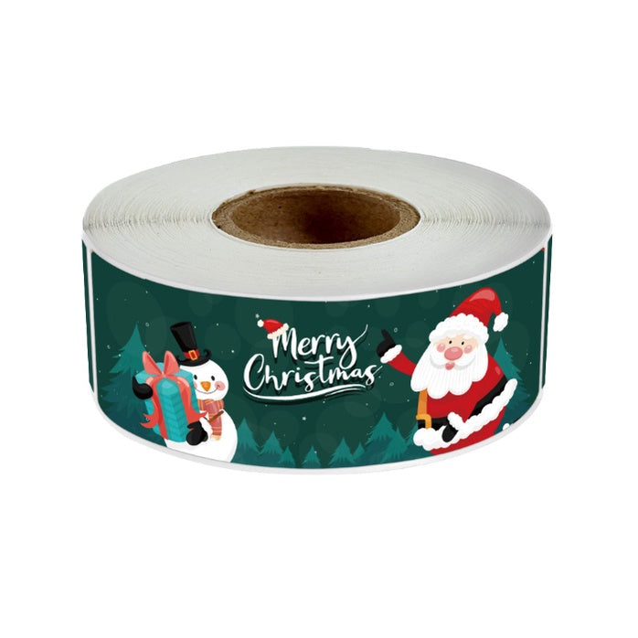 120 pcs/roll red roll Christmas long sticker gift box seal sticker label