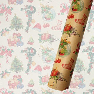 5 Sheets/roll CHRISTMAS Kraft Gift Wrapper Christmas Gift Present Paper Gift paper