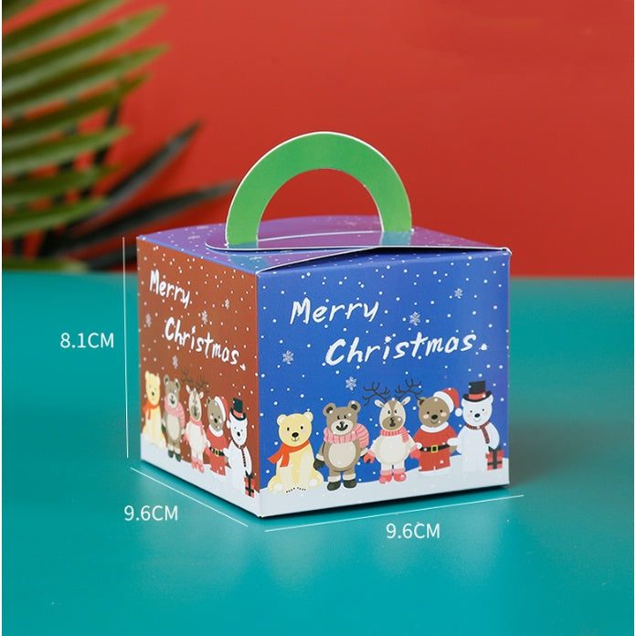 Christmas Apple Tote Box Handmade Nougat Snowflake Cookies Box Christmas Baking Box