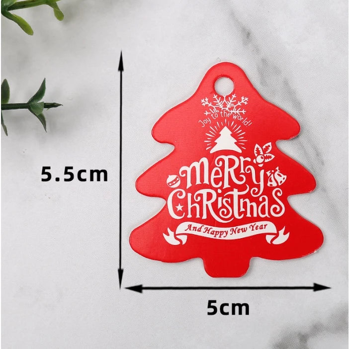 100Pcs/50pcs Christmas paper hand card wedding party paper tag