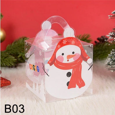 1pc PVC Transparent Christmas Gift Boxes Party Decoration Merry Christmas Candy Boxes