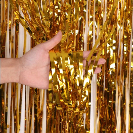 (2 Meters) Rain Silk Foil Curtain Tinsel Curtain Party Supplies Birthday Decor