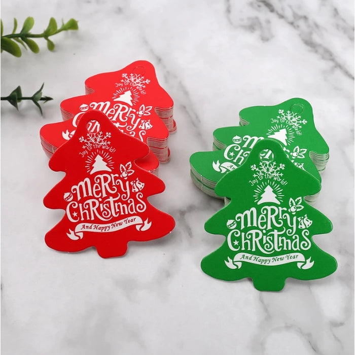 100Pcs/50pcs Christmas paper hand card wedding party paper tag