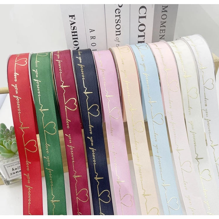 HEARTBEAT 5 yards Grosgrain Satin Ribbons Diy Wedding Christmas Party Decoration