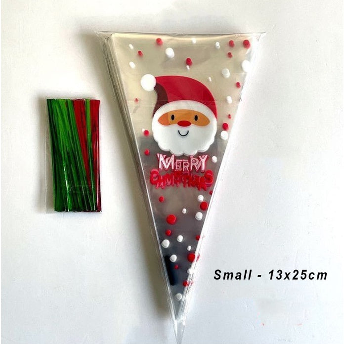 (50pcs) Triangle Transparent Plastic Bag Carrot Candy Bags Kids Birthday Party Decoration