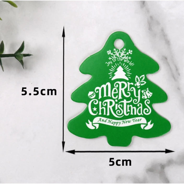 100Pcs/50pcs Christmas paper hand card wedding party paper tag