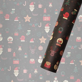5 Sheets/roll CHRISTMAS Kraft Gift Wrapper Christmas Gift Present Paper Gift paper