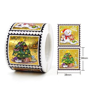 250PCS/1Roll Merry Christmas Sticker Label Santa Claus Sticker for Gifts Christmas Gift tags