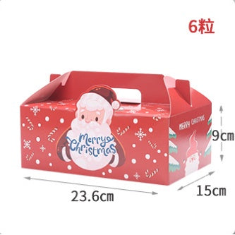 Christmas Cupcake box with Handle, Muffin Box Cupcakes Box, Pastry Box (1 ,2, 4, 6 holes)