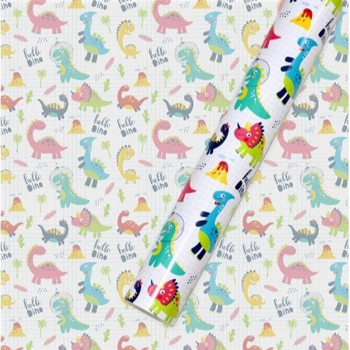 (5pcs) Glossy coated Tropical Rainforest Dinosaur Unicorn Flamingo Gift-Wrapping paper