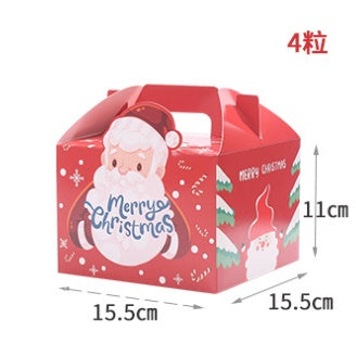 Christmas Cupcake box with Handle, Muffin Box Cupcakes Box, Pastry Box (1 ,2, 4, 6 holes)