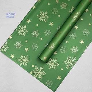 (20pcs) 57x57 Christmas Flower Snowflake Gift Wrapping Paper XMAS