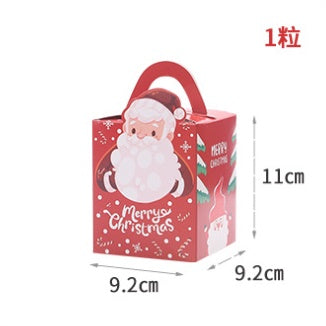 Christmas Cupcake box with Handle, Muffin Box Cupcakes Box, Pastry Box (1 ,2, 4, 6 holes)
