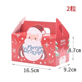 Christmas Cupcake box with Handle, Muffin Box Cupcakes Box, Pastry Box (1 ,2, 4, 6 holes)